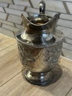 Antique Sterling Silver Water Pitcher By Fisher 2037    rose Bouquet    Hand Chased