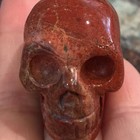 1 5  Natural Red Stone Carved Crystal Skull Realistic Crystal Healing   2284