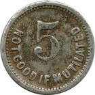 Logansport  Indiana In D 5 Not Good If Mutilated Trade Token 2