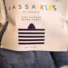 Nwt Kassatex Kids Hooded Beach Bath Towel 30  X 50  Blue Cotton Terry
