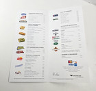 Amtrak Northeast Regional Cafe Car Menu 2014 National Passenger Rail Corp