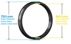  4  Plastic Hubcentric Rings   64 1mm Hub To 73mm   73 1mm Wheels   Hubrings