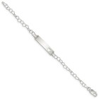  925 Sterling Silver Childrens Engraveable 6mm Plate Heart Baby Bracelet 6 