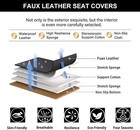 Car 2-seat Covers Cushion Faux Leather For Ford F-150 Crew Cab 4-door 2009-2023