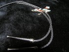 Estate Turquoise Red Black   White Enamel Roadrunner