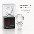 2 Pack Acrylic Wine Bottle Stoppers Clear Crystal Style Silicone Seal Gift Set