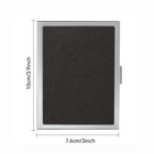 Stainless Steel Extra Slim Cigarette Case Metal Black  concave 