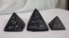 Egypt Figurine Statue Sculpture Pyramids Of Giza Black Soapstone W  Pictographs