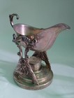 English Silver Co Gravy Boat Stand Warmer American Victorian Style Usa Marked