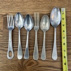 Lot 6 Vtg Us Military Forks Spoons Army Medical Department Navy Silco Stainless