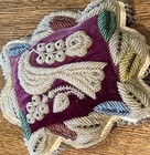 Antique Native American Iroquois Haudenosaunee Beaded Whimsy Pillow C1900 Used