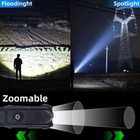 Rechargeable Led Flashlight Tactical Police Super Bright Torch Zoomable Portable