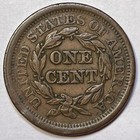1851 Braided Hair Large Cent Almost Uncirculated Au Coin  20485