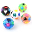 3d Challenging Puzzle Speed Rainbow Magic Cube Ball Fun Fidget Toy Brain Teaser