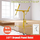 16ft Drywall Lifter Panel Hoist Dry Wall Rolling Caster Lifter Construction Tool