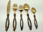 Vintage Tied Twigs Vance Kitira Bronze Finish 5 Piece Place Setting- 1 Set