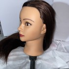 E91 Mannequin Head With 100  Real Hair Cosmetology Doll Head Hairdresser