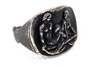 Ancient Roman Greek Erotic Ring Silver Exquisite Condition 200 Bc Wearable