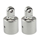 2-pack 316 Stainless Steel 7 8  Bimini Top Eye End Caps     Marine-grade