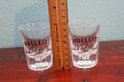 Set Of 2 New Bulleit   Beer Frontier Whiskey Shot Glasses 2 Oz Barware