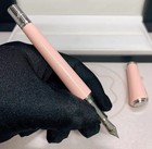 High Grade Monroe Series Pink - Silver Clip Medium Nib Fountain Pen No Box