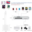 Szhaiyijin Sd Card Reader For Iphone  Memory  sd tf usb  Lightning  White