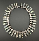 Vintage Taxco Mexico Sterling Silver 925 Collar Necklace     Abalone Inlay   