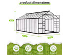 10x18 Ft Polycarbonate Greenhouse  Quick Setup  Roof Vent  Walk-in Aluminum