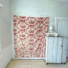 1850-1860 Antique French Fabric Material Pink Birds Motif Faded The Textile Tru