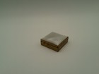 Mother Of Pearl   Brass Powder Compact Mirror   Powder Puff 1 5  Square  Vintage