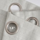 2 Panels Blackout Insulated Linen Textured For Bedroom Grommet Window Curtains