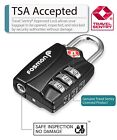 Tsa Approved 3 Digit Alert Indicator Travel Luggage Bag Lock Padlock Reset -pink