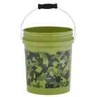 Green 5 Gal Camo Pail Camouflage 5 Gallon Bucket For Mixing Paint And Gardening