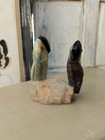 Vintage Carved Stone Parrots Figure Misc  Stones