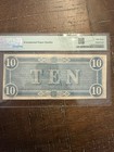 1864  10 Confederate States Of America Note T-68 Pmg 53epq 