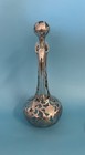 Antique Alvin Sterling Silver Glass Decanter Pitcher Grape Vine Overlay