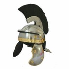 Medieval Roman Armour Helmet With Black Crest Plume Centurion Brave Knight
