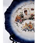 Antique 1902 King Edward Vii Coronation Plate Queen Alexandra Flow Blue Plate