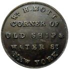  1820 s  Early New York City Ny 615b  r-6  Mott Hardware Merchant Token