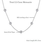 2 5ct D Vvs1 Moissanite Bubble Pendant Women Necklace 925 Sterling Silver Choker