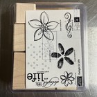 Stampin Up Delight In Life Set Of 6 Wood Mount Rubber Stamps New A26754