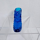 Vintage Glass Hobnail Cat Head Antique Style Shoe Blue 5 1 2   X 3   Victorian