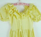 Vintage Girls Xs S Dress Cottagecore Ruffle Butter Yellow Pastel Prairie Costume