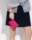 Coach - Corner Zip Wristlet - Cerise im  fuschia  Crossgrain Leather - 58032 Nwt