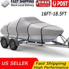 Heavy Duty Boat Cover Trailerable Fishing Ski Bass V-hull Runabouts Waterproof