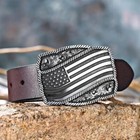 American Flag Belt Buckle  Western Cowboy  Cowgirl  Country Antique Silver Tone