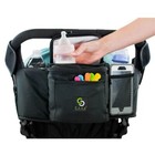 Stroller Caddy Organizer Insulated Baby Storage W  Cup Holders   Zippered Pouch