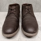 Izod Inwood Chukka Boot Shoes Brown Faux Leather Upper Rubber Outsole Men 12m