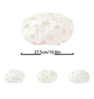 3pcs Waterproof Polka Dot Shower Caps - Reusable  Elastic  Bathroom Use-new