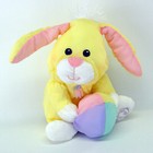 Fisher Price Puffalump Bunny Rabbit Easter Yellow Nylon Plush Vintage 1988 Euc